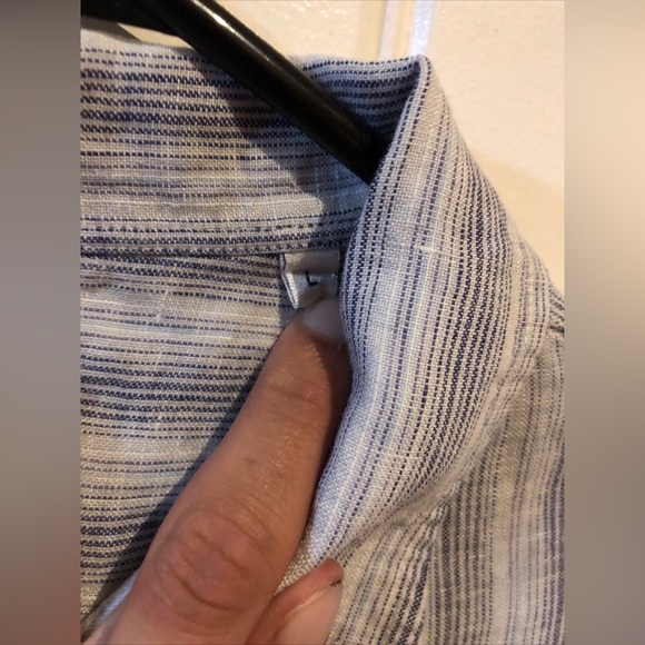 armani collezioni mens Long Sleeve Button Up shirt size L striped Authentic - Picture 4 of 9